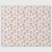 Pastel Pumpkins auf rosa Geschenkpapier (Flach)