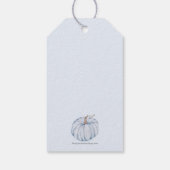 Pastel Pumpkins Blue Baby Duwer Gefallen Geschenkm Geschenkanhänger (Rückseite)