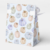 Pastel Pumpkins Blue Boy Baby Dusche Geschenkschachtel (Rückseite)