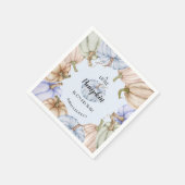 Pastel Pumpkins Blue Boy Baby Dusche Serviette (Ecke)