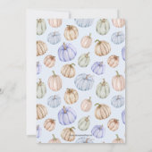 Pastel Pumpkins Boy Baby Shower Einladungen (Rückseite)