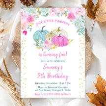 Pastel Pumpkins Confetti Geburtstagspartei