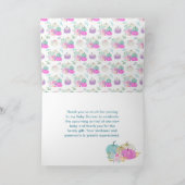Pastel Pumpkins Floral Baby Dusche Dankeskarte (Innenseite)