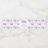 Pastel Pumpkins Floral Birthday Party Wasserflaschenetikett (Einzelnes Label)