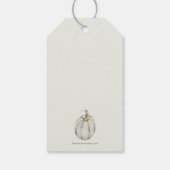 Pastel Pumpkins Gender Neutral Baby Duwer Gefallen Geschenkanhänger (Rückseite)