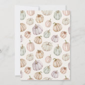 Pastel Pumpkins Neutral Baby Dusche Einladung (Rückseite)