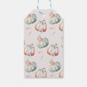 Pastel Pumpkins und Bows Geschenketikett Danke Tag Geschenkanhänger (Rückseite)