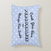 Pastel Punkte Pattern - Periwinkle Dekokissen (Vorderseite(Vertikal))