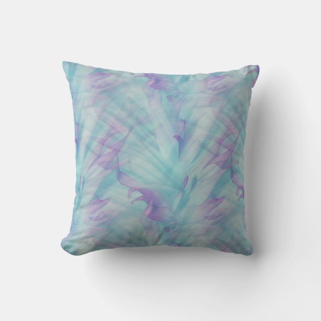 Pastel Purple and Blue Abstract Kissen (Vorderseite)