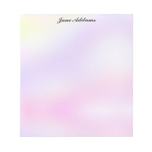 Pastel Purple and Pink Stationery Notizblock (Vorderseite)