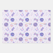Pastel Purple Pink Y2K Aesthetic Kitsch Pattern Geschenkpapier Set (Vorderseite 2)