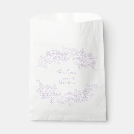 Pastel Purple Victorian Antique Classic Favor Bags Geschenktütchen (Vorderseite)