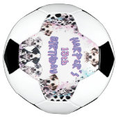 Pastel Purple Watercolor Dalmatian Puppy Birthday Fußball (Gedreht)