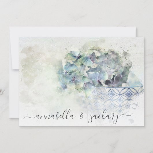 *~* Pastel QR AR26 Blume FOTO UAWG WEDDING  Einladung (Vorderseite)