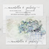 *~* Pastel QR AR26 Blume FOTO UAWG WEDDING  Einladung (Vorne/Hinten)