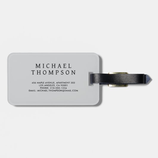 Pastel Quadrant Background Abstract Geometric  Gepäckanhänger (Rückseite horizontal)