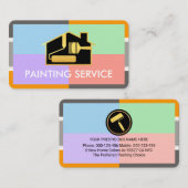 Pastel Quarters In Stylish Painting Frame Visitenkarte (Vorne/Hinten)