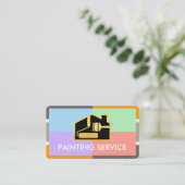 Pastel Quarters In Stylish Painting Frame Visitenkarte (Stehend Vorderseite)