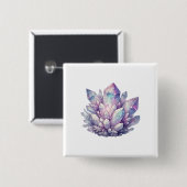 Pastel Quartz-Cluster Button (Vorne & Hinten)