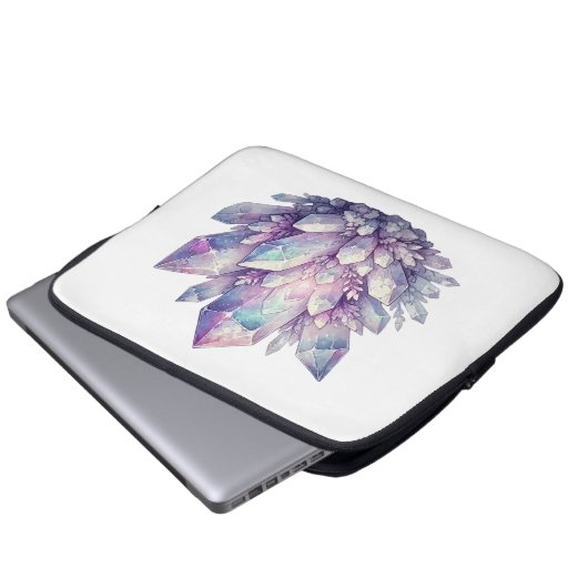 Pastel Quartz-Cluster Laptopschutzhülle (Vorne Knopf)