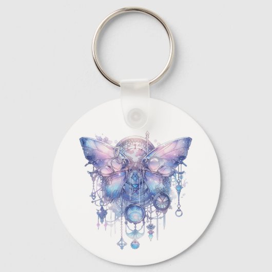 Pastel Quartz-Cluster Schlüsselanhänger (Rückseite)