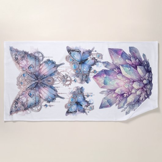 Pastel Quartz-Cluster Strandtuch (Vorderseite)