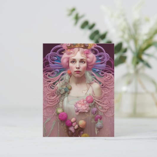 Pastel Queen Postcard Postkarte (Stehend Vorderseite)