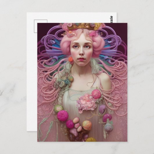 Pastel Queen Postcard Postkarte (Vorne/Hinten)