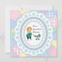 Pastel Quilt Grandma Baby Dusche Einladung