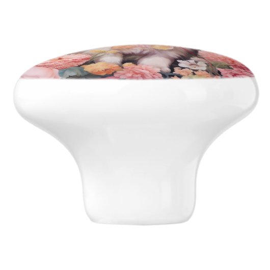 Pastel Rabbit Keramikknauf (Seitenansicht)