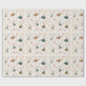 Pastel Rabbits Pattern | Easter Wrapping Paper Geschenkpapier (Flach)