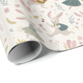 Pastel Rabbits Pattern | Easter Wrapping Paper Geschenkpapier (Rolleneckpunkt)