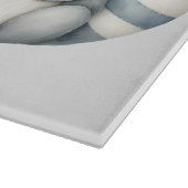 Pastel Raccoon Cottage Neutral Woodland Scene Schneidebrett (Ecke)