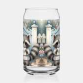 Pastel Raccoon Letter Garden Dosenglas (Links)