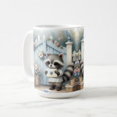 Pastel Raccoon Letter Garden Kaffeetasse (Vorderseite Links)