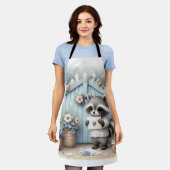 Pastel Raccoon Letter Garden Schürze (Getragen)