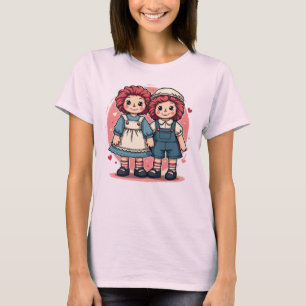Pastel Raggedy Ann & Andy T-Shirt für Frauen