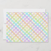 Pastel Rainbow 1. Geburtstag Einladung (Rückseite)