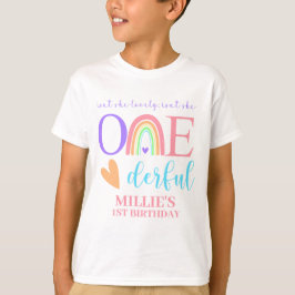 Pastel Rainbow 1. Geburtstag T - Shirt