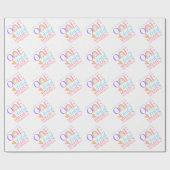 Pastel Rainbow 1. Geburtstagswrapping Paper Geschenkpapier (Flach)