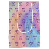 Pastel Rainbow 95. Geburtstag Mittlere Geschenktas Mittlere Geschenktüte (Rückseite)