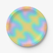 Pastel Rainbow Abstrakt Geburtstagsparty Pappteller (Vorderseite)