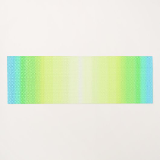 Pastel Rainbow Abstrakt Gradient Ombre Yogamatte (Rückseite (Horizontal))