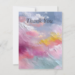 Pastel Rainbow Abstrakt Paint Danke Karte