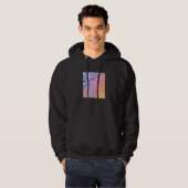 Pastel Rainbow Abstrakt Swirl Wavy Pattern Hoodie (Vorne ganz)