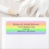 Pastel Rainbow Address Labels (Insitu)