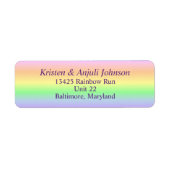 Pastel Rainbow Address Labels (Vorne)