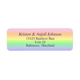 Pastel Rainbow Address Labels