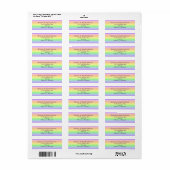 Pastel Rainbow Address Labels (Vorne)
