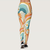 pastel rainbow and floral yoga gym Leggings (Rückseite)